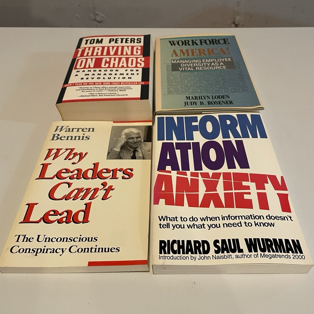 Business Leadership Development 4 Book Lot Peters Bennis Wurman Loden Vintage